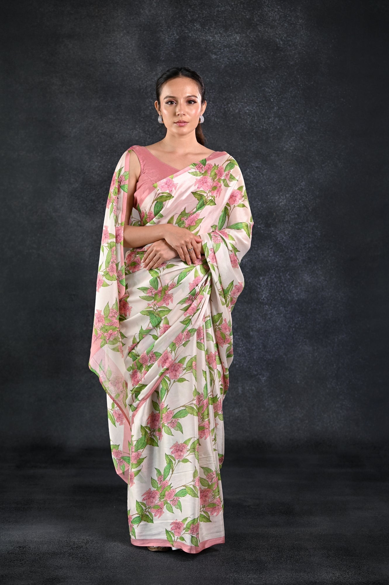 Buy-Azalea - Crepe Saree-Cyahi-Online