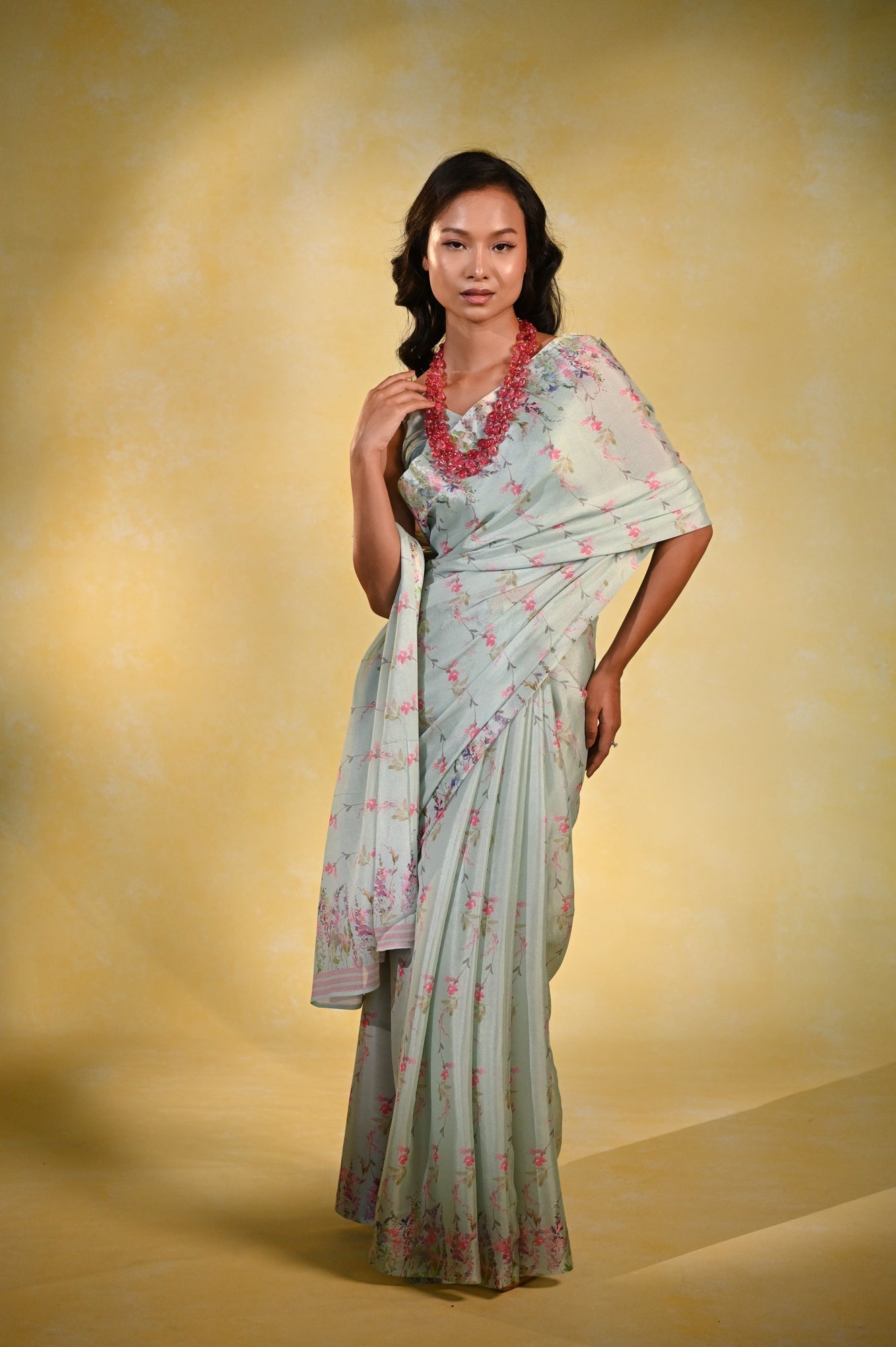 Buy-Dream Veils - Crepe Saree-Cyahi-Online