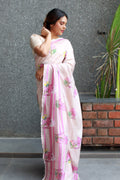 Buy-Irises - Chanderi Saree-Cyahi-Online