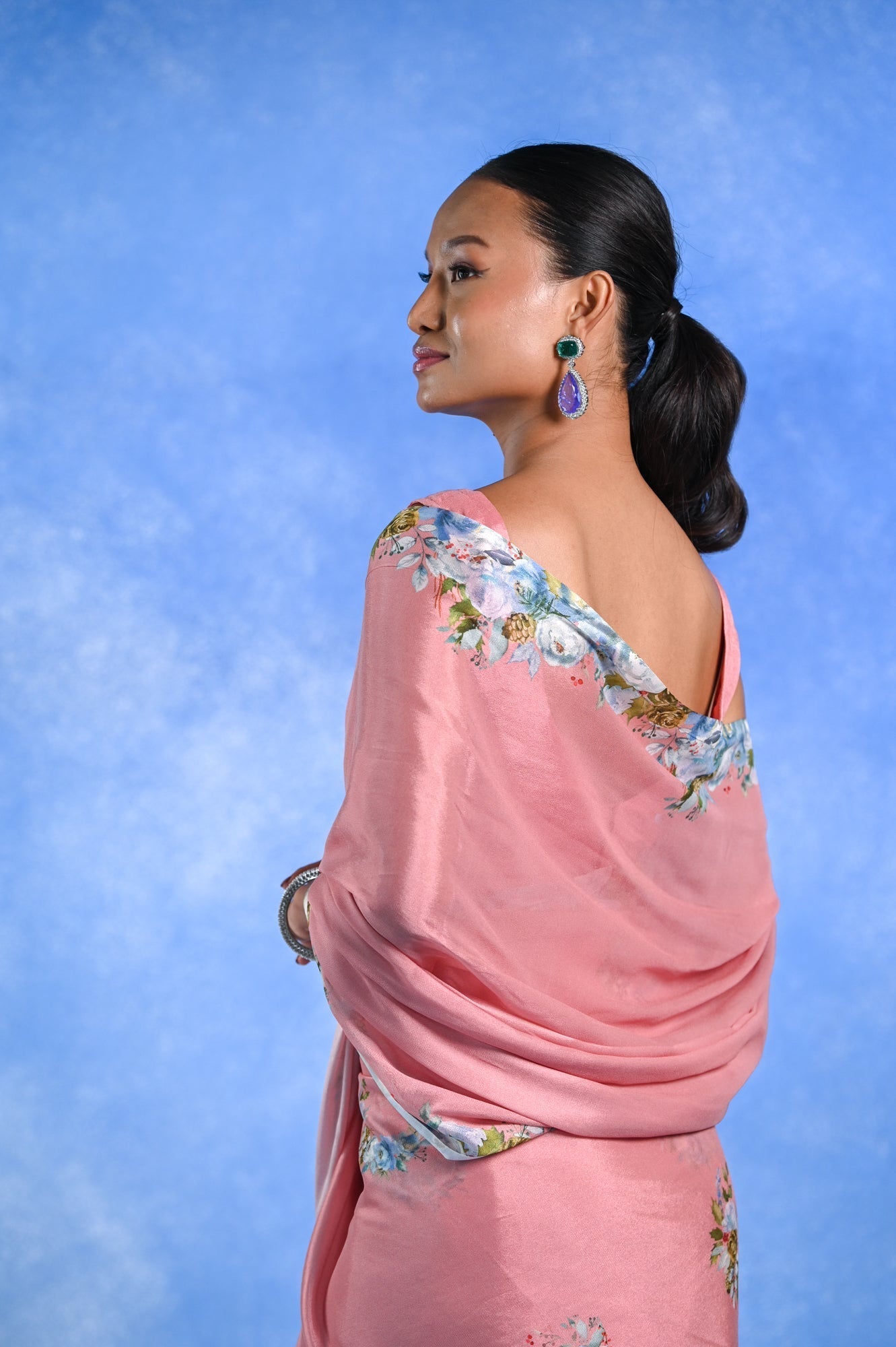 Buy-Winter Blush - Crepe Saree-Cyahi-Online